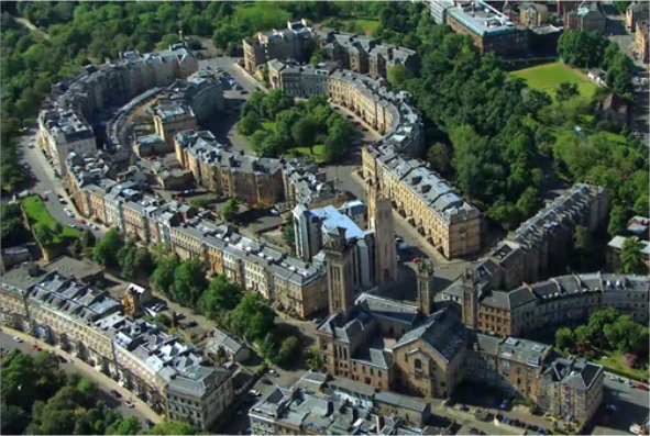 Ariel view of the park area of Glasgow - Speyroc